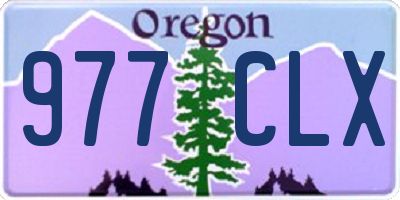 OR license plate 977CLX