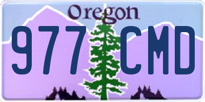 OR license plate 977CMD