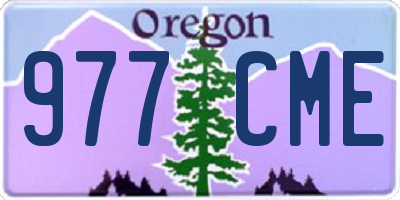 OR license plate 977CME