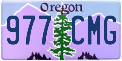 OR license plate 977CMG