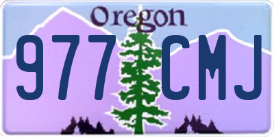 OR license plate 977CMJ