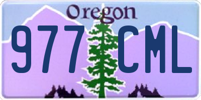 OR license plate 977CML