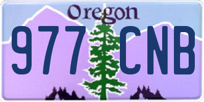 OR license plate 977CNB