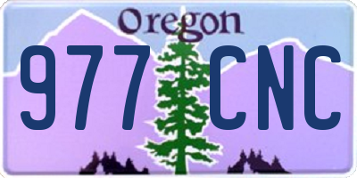 OR license plate 977CNC