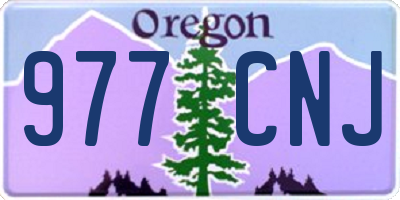 OR license plate 977CNJ