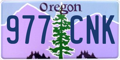 OR license plate 977CNK