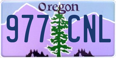 OR license plate 977CNL