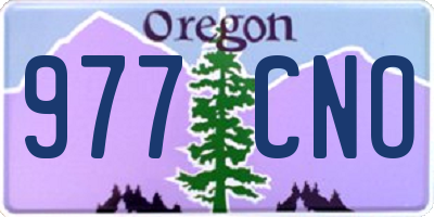 OR license plate 977CNO