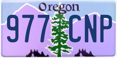 OR license plate 977CNP