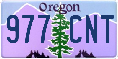 OR license plate 977CNT