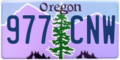 OR license plate 977CNW