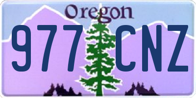 OR license plate 977CNZ