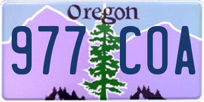OR license plate 977COA
