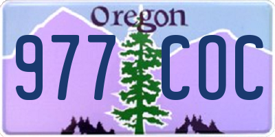 OR license plate 977COC