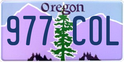 OR license plate 977COL