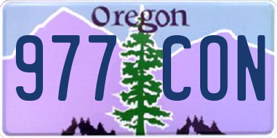 OR license plate 977CON