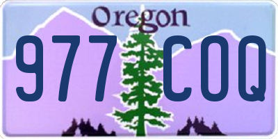 OR license plate 977COQ
