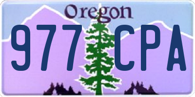 OR license plate 977CPA