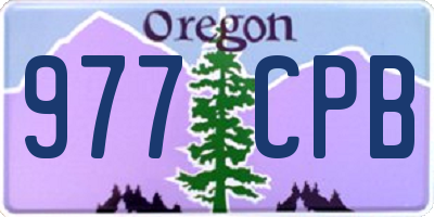 OR license plate 977CPB