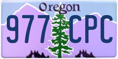 OR license plate 977CPC