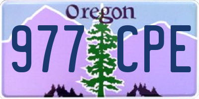 OR license plate 977CPE