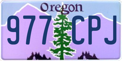 OR license plate 977CPJ