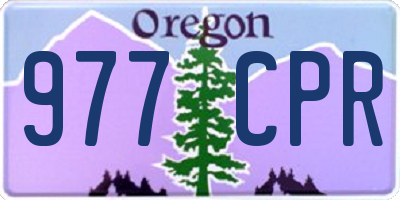 OR license plate 977CPR