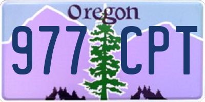 OR license plate 977CPT