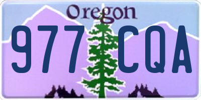 OR license plate 977CQA
