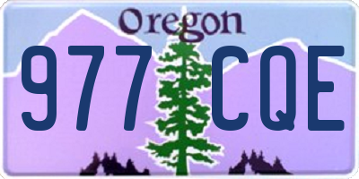 OR license plate 977CQE