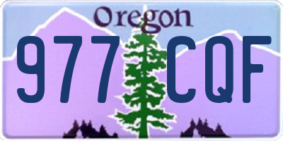 OR license plate 977CQF