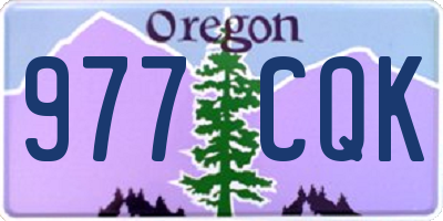 OR license plate 977CQK