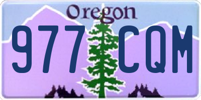 OR license plate 977CQM