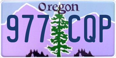 OR license plate 977CQP