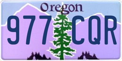 OR license plate 977CQR