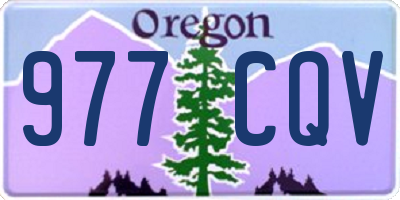 OR license plate 977CQV