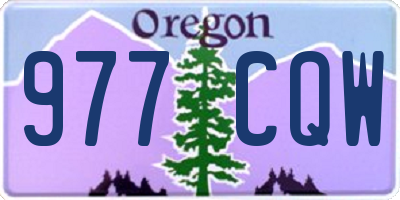 OR license plate 977CQW