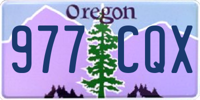 OR license plate 977CQX
