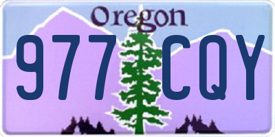 OR license plate 977CQY