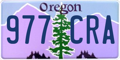 OR license plate 977CRA