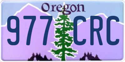 OR license plate 977CRC