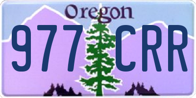 OR license plate 977CRR