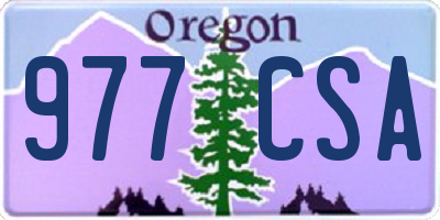 OR license plate 977CSA