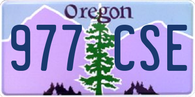 OR license plate 977CSE