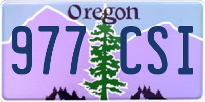 OR license plate 977CSI