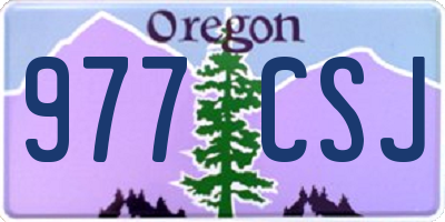 OR license plate 977CSJ