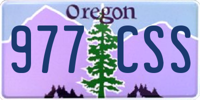 OR license plate 977CSS
