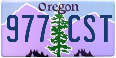 OR license plate 977CST