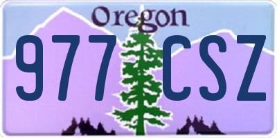 OR license plate 977CSZ