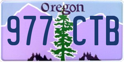OR license plate 977CTB